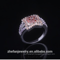 anneau de doigt artificiel rhodium pure mode pour fille bijoux plaqué rhodium est votre bon choix